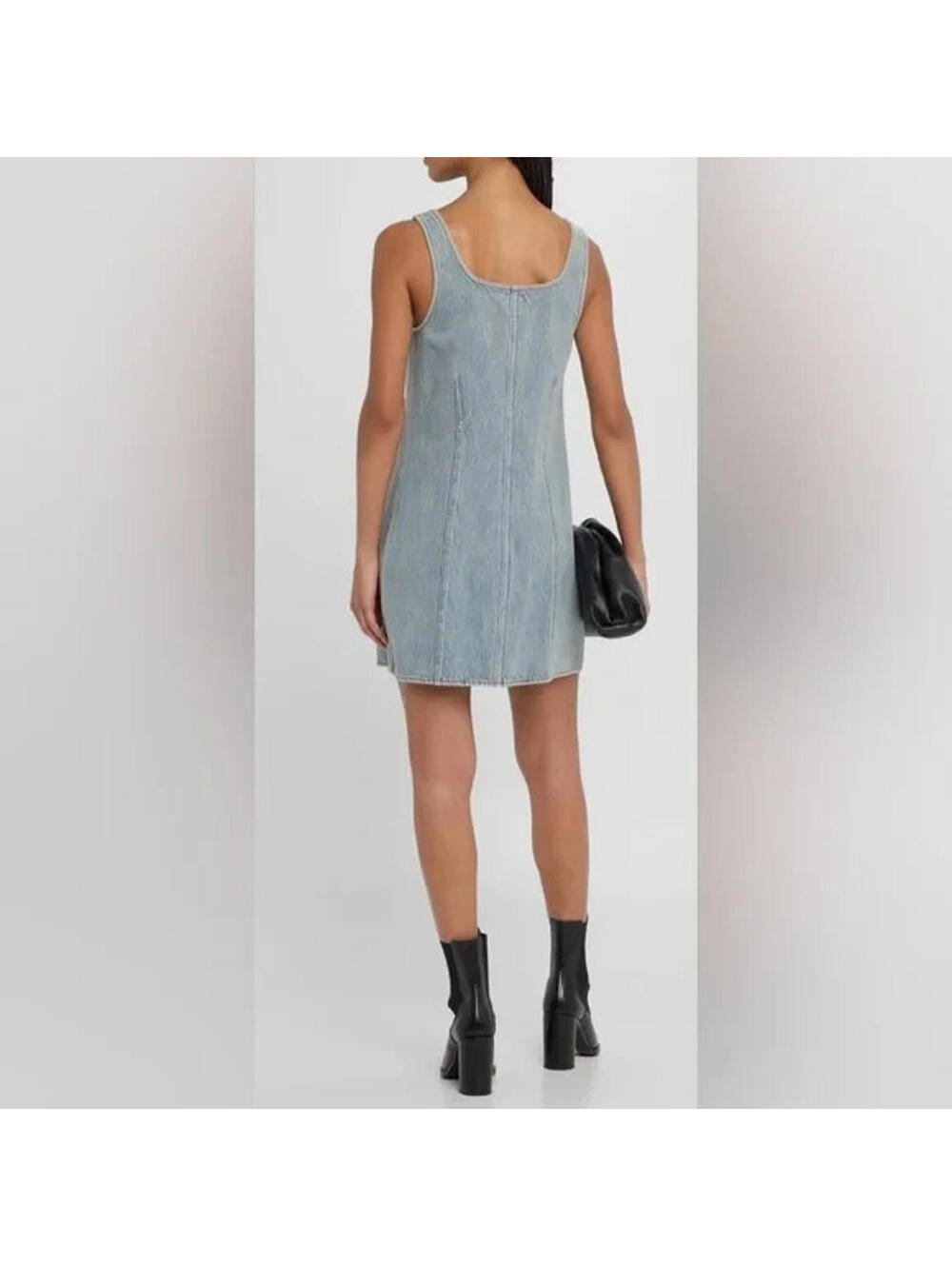 NEW, Rag and Bone Laney Denim Mini Dress in Denim Blue Sz 14 #MD1599 - Picture 2 of 8